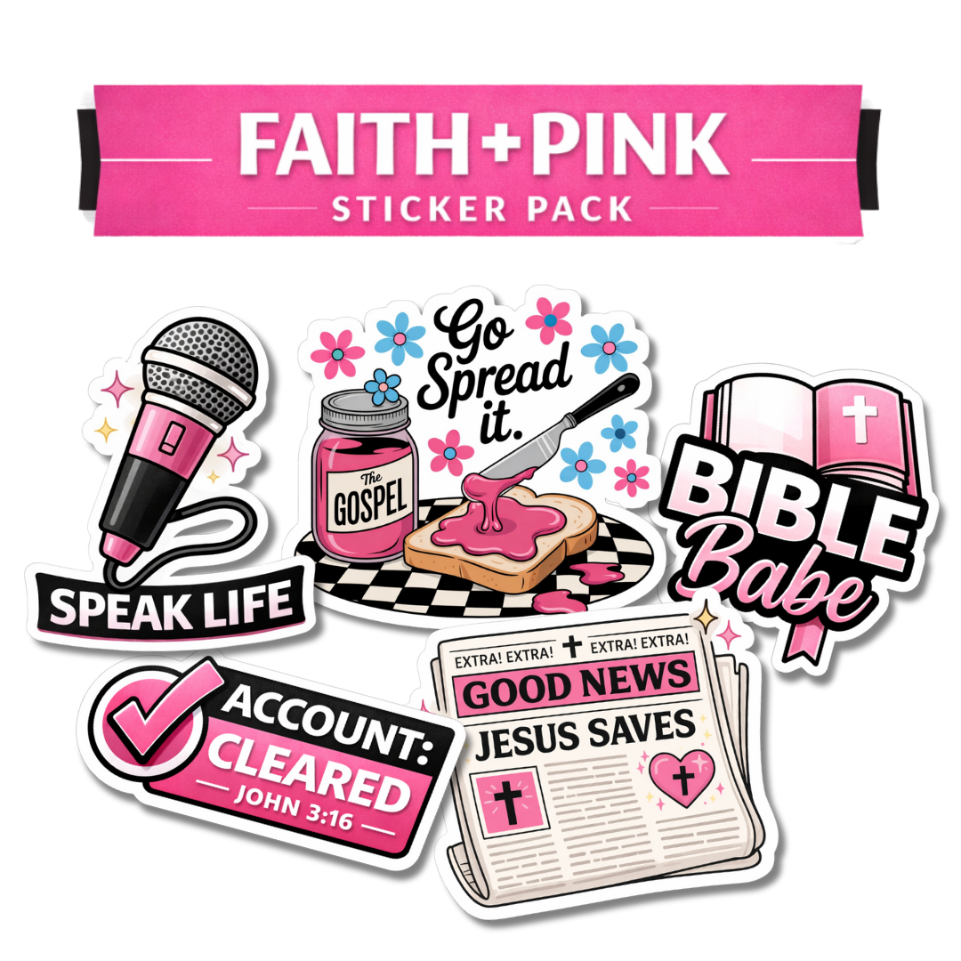 Faith & Pink Stickers