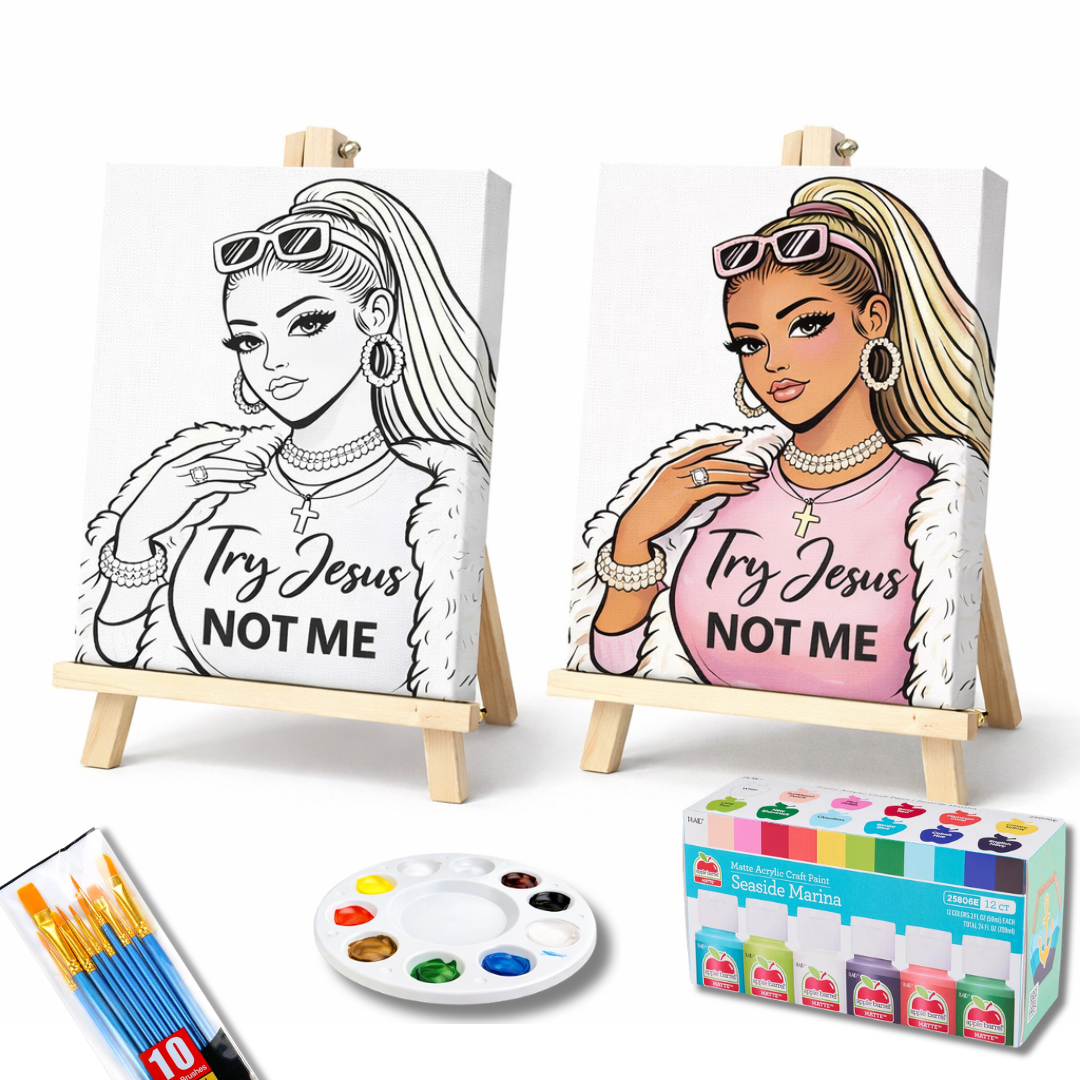 Try Jesus Not Me Canvas